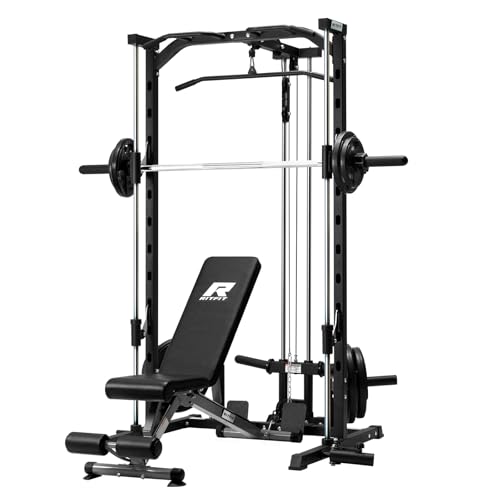 RitFit Smith Machine Power Rack with LAT-Pull Down System T1228