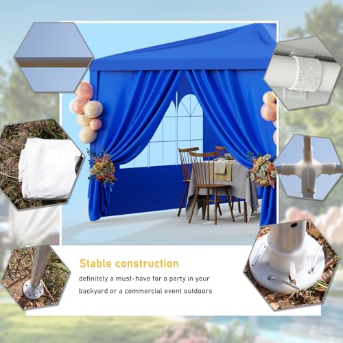 Outdoor Party Tent 10x30 Black with 8 Removable Sidewalls V87006