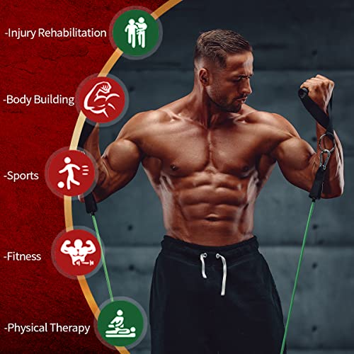 VEICK Resistance Bands with Handles for Home Workout O75059