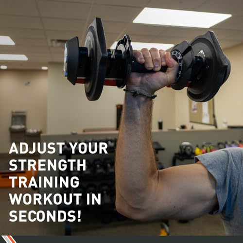 BodySport 40 lb Adjustable Dumbbells with 12 Free Weights for Home Gym Z86856