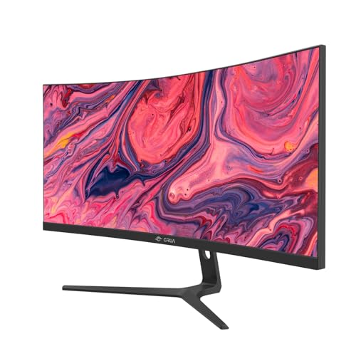 CRUA 30Inch Ultrawide Curved Monitor, 21:9 WFHD 2560x1080P, 100Hz, VA Panel, Black Y8772