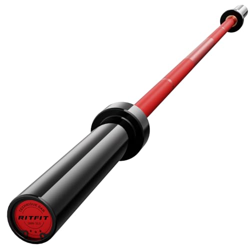 RITFIT Olympic Barbell 4ft/6ft 2 Inch Weight Bar for Strength Training, 500lbs Capacity F369