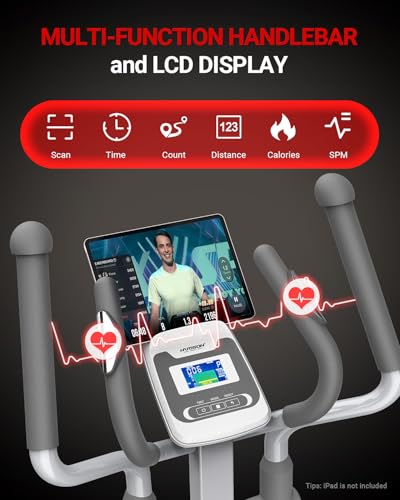 HARISON Elliptical Machine for Home, 350 LBS Capacity, Magnetic Resistance with Bluetooth D897592
