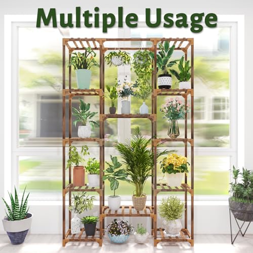 Uneedem Plant Stand Indoor Outdoor, 10-Tier Tall Plant Shelf for Multiple Plants A6522