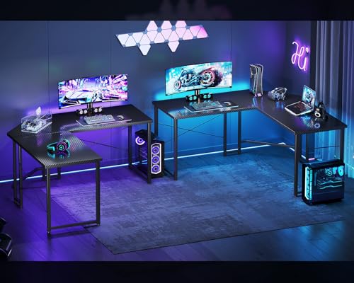 Casaottima L Shaped Gaming Desk Corner Desk for Home Office, 51 Inch, Black M173778
