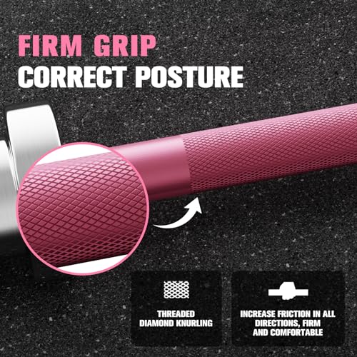 RITFIT Olympic Barbell 4ft/6ft 2 Inch Weight Bar for Strength Training, 500lbs Capacity F369