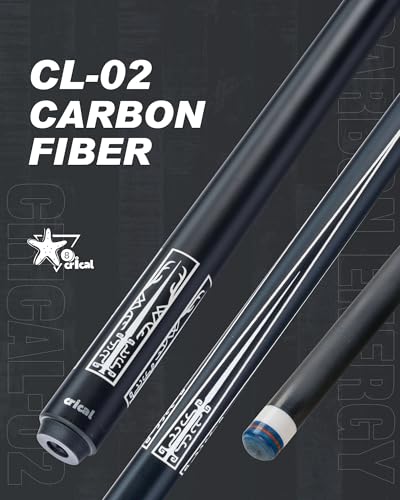 CRICAL Carbon Fiber Pool Cue Stick 58" with 12.5mm Tip J317692