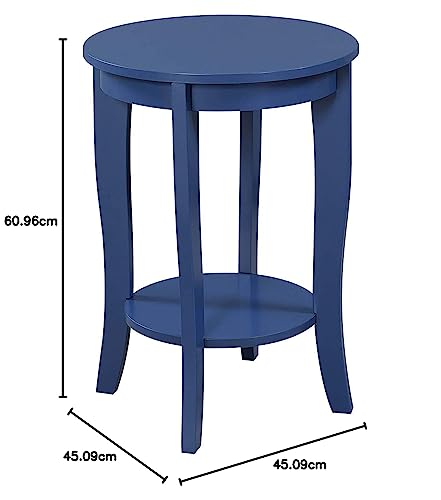 American Heritage Round End Table, Black U219