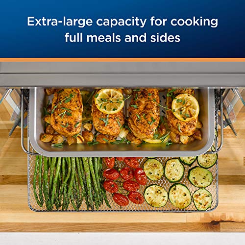 Oster Air Fryer Oven 10-in-1 Countertop Toaster Stainless Steel E453