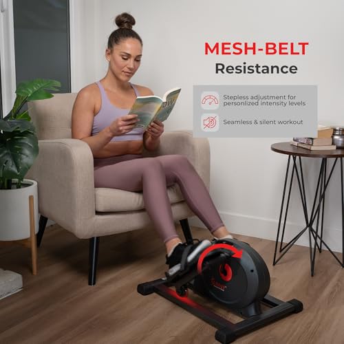 Sunny Health & Fitness Smart Mini Elliptical Trainer, Under-Desk Pedal Exerciser D70811