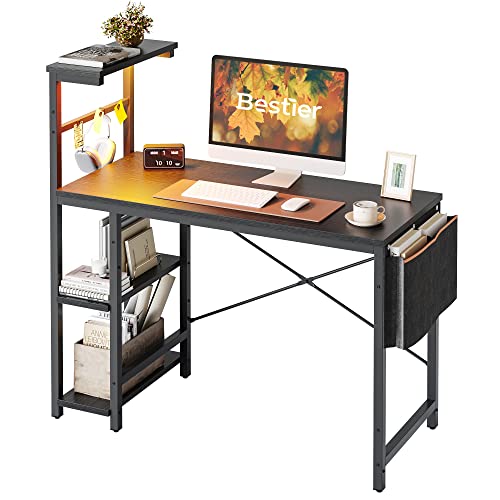 Bestier Gaming Desk with LED Lights, 51.3 Inch Computer Desk Q970