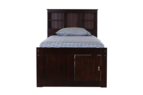 Discovery World Furniture White Full Bookcase Bed with 6 Drawers Z895159