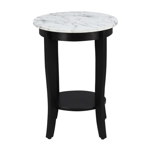 American Heritage Round End Table, Black U219