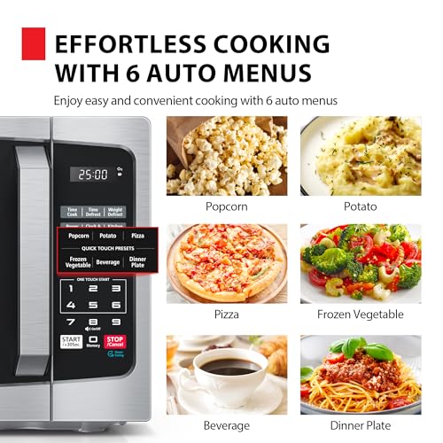 Toshiba ML-EM62P(SS) Countertop Microwave, 2.2 Cu Ft, 1200W, Stainless Steel C1532