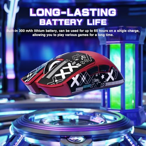 Attack Shark X11SE Wireless Gaming Mouse, Tri-Mode 22K DPI, 59g, Berry Red Y3775