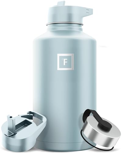 IRON °FLASK Stainless Steel Insulated Water Bottle with 3 Lids, 40 oz U19688