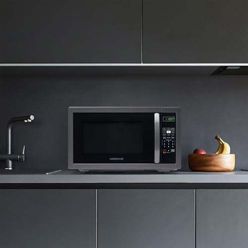 Farberware Countertop Microwave 1000W 1.1 cu ft Black Stainless Steel P5805