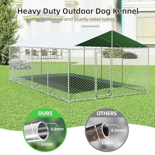 Extra Large Outdoor Dog Kennel with Waterproof Cover and Security Lock I101