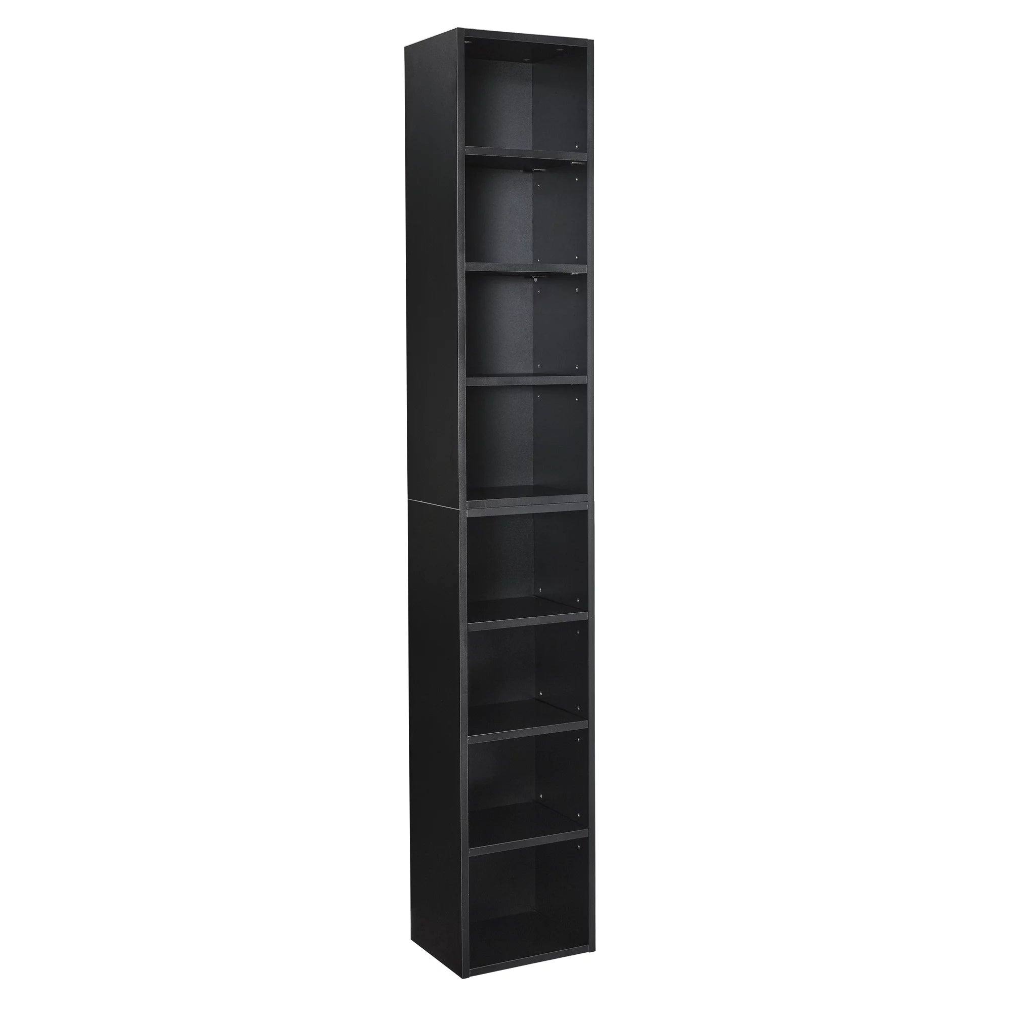 CoSoTower 8-Tier Media Tower Rack, CD DVD Slim Storage Cabinet with Adjustable Shelves W42081