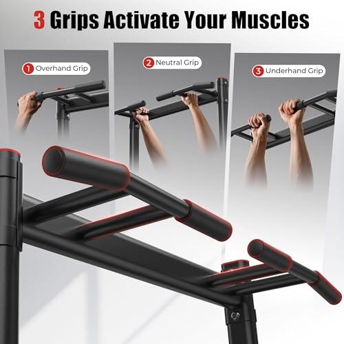 Sportsroyals Pull Up Bar Dip Station Power Tower Home Gym Strength Training Equipment R739989