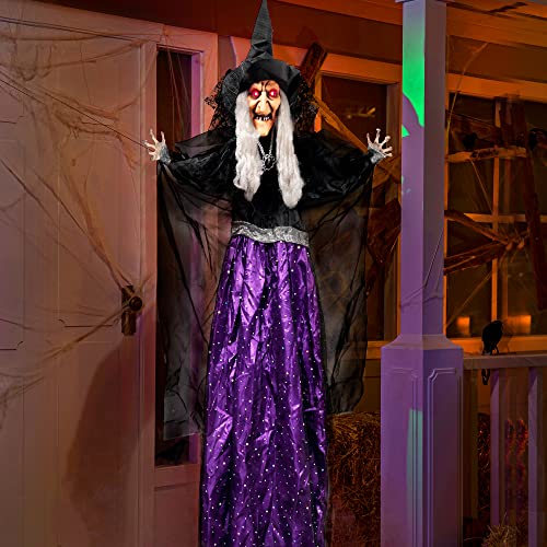 JOYIN 47" Animated Witch Halloween Decorations Outdoor Indoor H9696