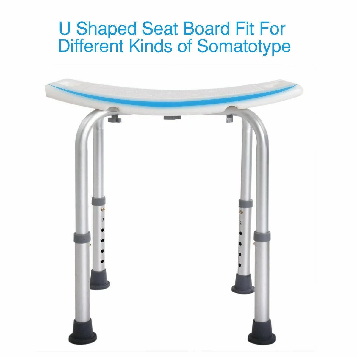 Jaxpety Adjustable Height Bath Shower Chair Medical Bench Bathtub Stool Seat White A185