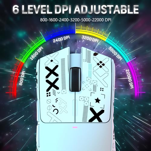 Attack Shark X11 59g Superlight Wireless Gaming Mouse with RGB Charging Dock, Black W869