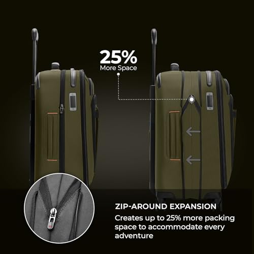 Briggs & Riley 22" Carry On Expandable Spinner - Softside Luggage, Black G487462