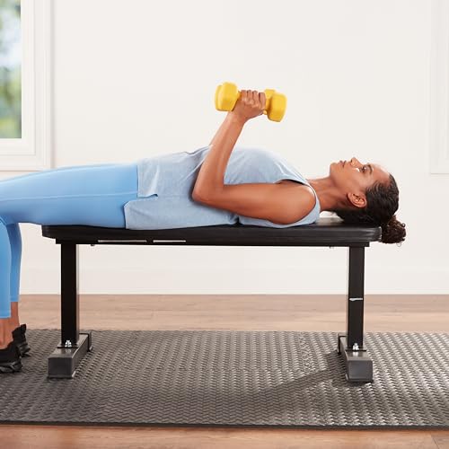Amazon Basics Flat Weight Bench, Black V4324