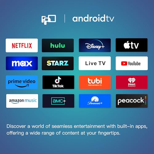 FPD 43 Inch Smart TV Flat Screen Frame LED Television Full HD 1080p Google Cast Built in, Streaming Live Ultra Thin HDR10 Android TV, Bluetooth, Vesa, Hdmi, WiFi (Palette-Series 2025) Y940