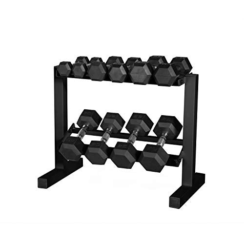 CAP Barbell 150 lb Dumbbell Set with 2-Tier Rack M513373
