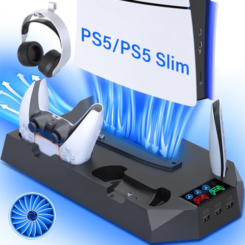 PS5/PS5 Slim Cooling Station with Controller Charging for PlayStation 5 T70142