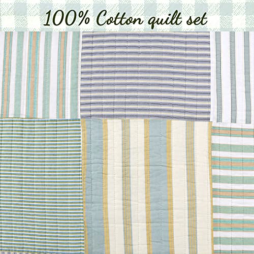 Cozy Line Home Fashions 100% Cotton Reversible Patchwork Quilt Bedding Set Queen K467643