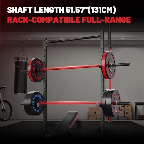 PAPABABE Olympic Barbell 2-inch 45lb Weight Bar for Strength Training V204840