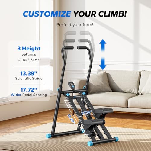 MERACH Stair Stepper for Home Gym, Vertical Climber Machine with Adjustable Handlebar P988