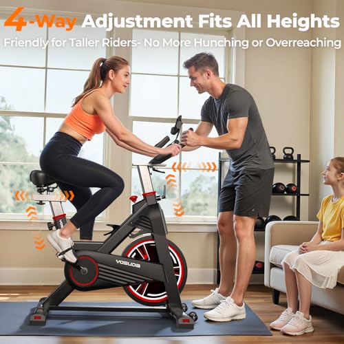YOSUDA PRO Magnetic Exercise Bike 350 lbs Capacity Indoor Cycling Stationary B677