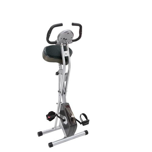 Exerpeutic Foldable Exercise Bike with 8 Resistance Levels and LCD Display C48463