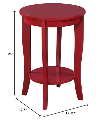 American Heritage Round End Table, Black U219