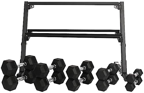 Rubber Coated Hex Dumbbell Weight Set R443