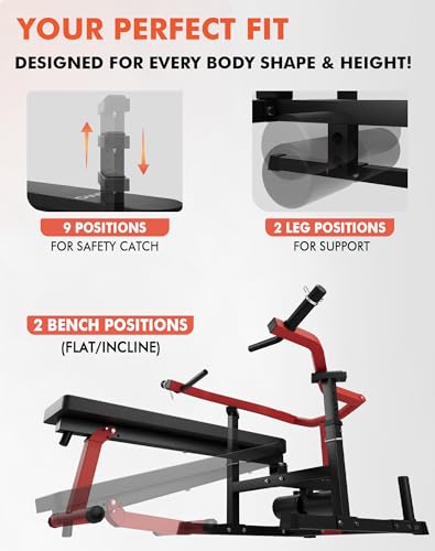 GMWD Chest Press Machine 1050LBS with Independent Converging Arms, Adjustable Bench U29223