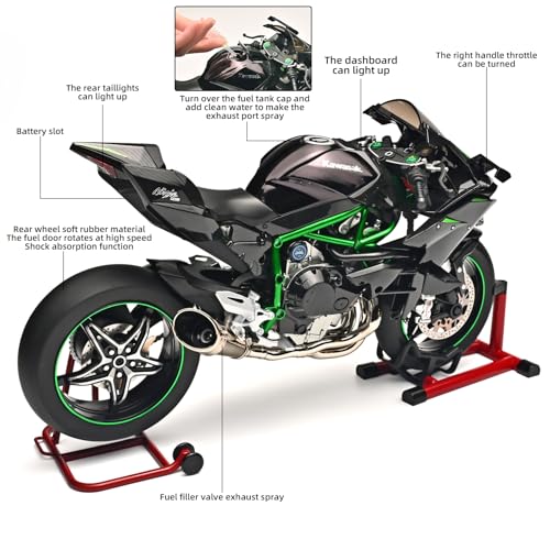 Die Cast Motorcycle 1:6 Scale Kawasaki H2R Alloy Racing Model L8357