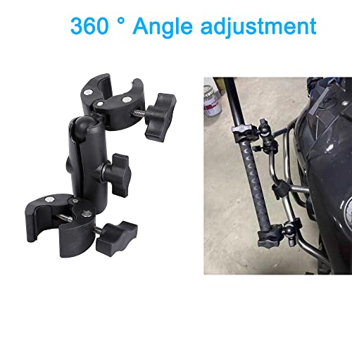 PellKing Motorcycle Handlebar Clamp Mount & 61" Invisible Selfie Stick for Insta360 Cameras U854