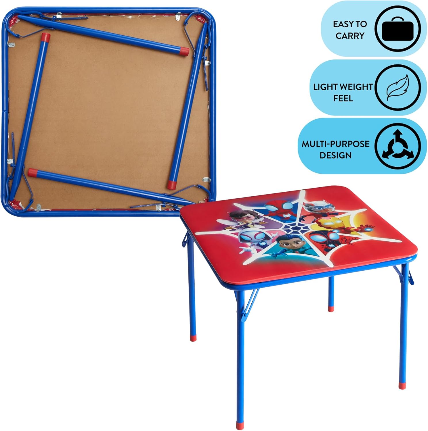 Idea Nuova 3 Piece Table and Chair Set, Spidey and His Amazing Friends E468