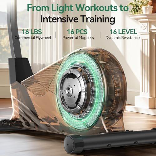 Niceday Elliptical Machine for Home, Magnetic Trainer with 16 Resistance Levels Q78334