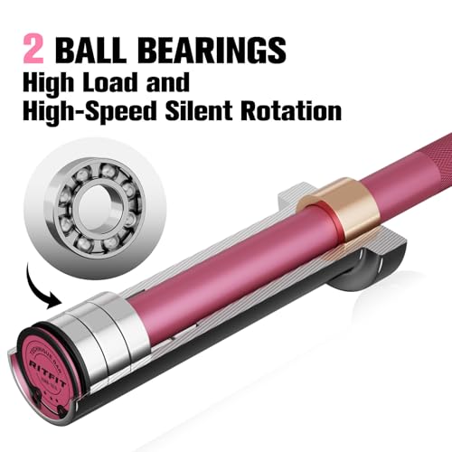 RITFIT Olympic Barbell 4ft/6ft 2 Inch Weight Bar for Strength Training, 500lbs Capacity F369
