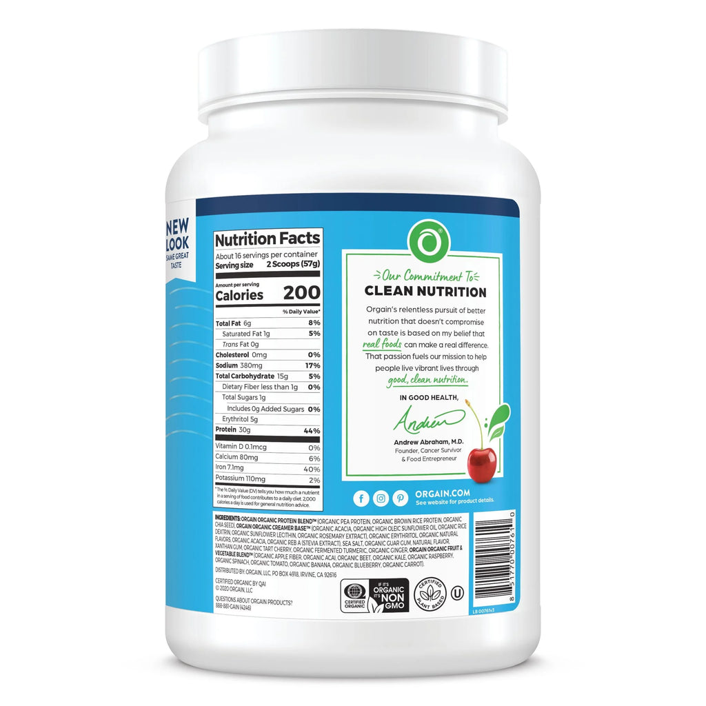 Orgain Organic Vegan Sport Protein Powder, Vanilla, 2.01lb H2906