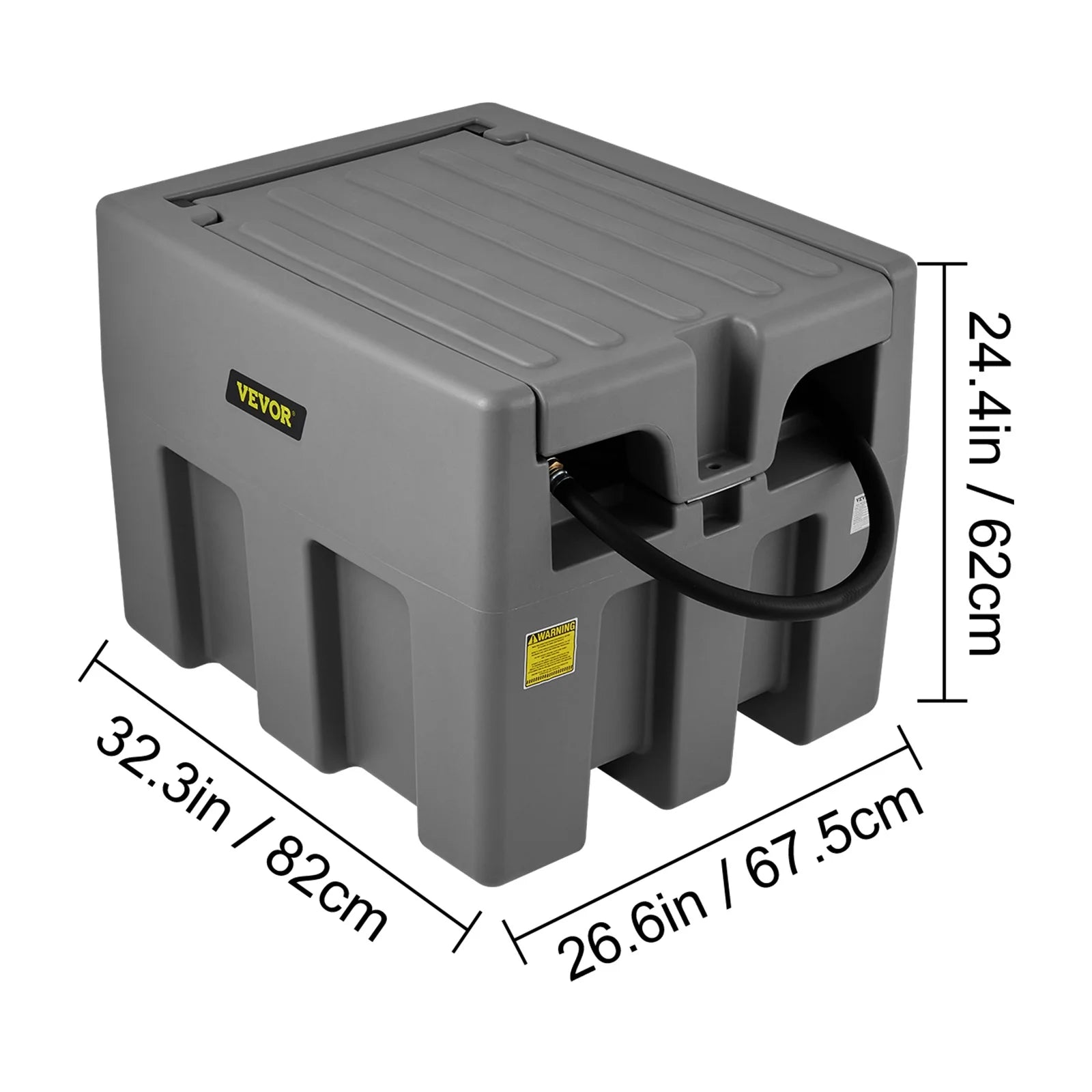 VEVOR Portable Diesel Tank 58 Gallon with 12V Electric Transfer Pump P6489
