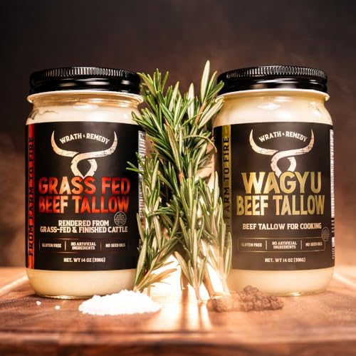 Organic Beef Tallow for Cooking, Grass-Fed, Keto-Friendly (14 oz) Q716800
