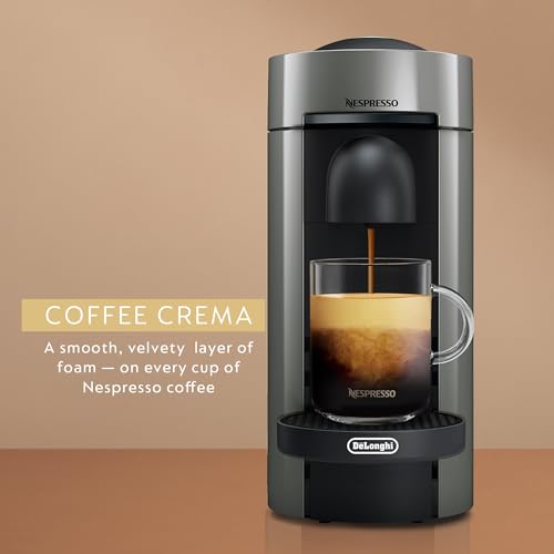 Nespresso Vertuo Plus Coffee and Espresso Maker by De'Longhi, Grey T3663