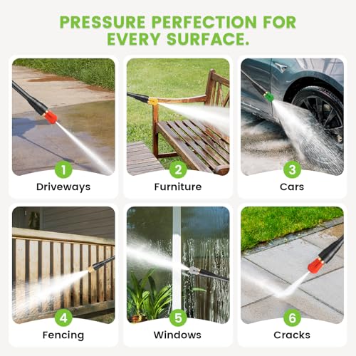 Electric Pressure Washer 5000 PSI 4.0 GPM with 33ft Hose, 4 Nozzles and Foam Cannon M920420